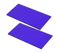 BESPORTBLE 2pcs Lab Experiment Cobalt Glass Plates, 5x10cm Precision Flame Color Reaction Glass Sheet For School Chemistry Lab, Laboratory Experiment Tool