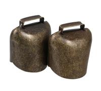 BESPORTBLE 2Pcs Large Bronze Bells Thicken Sheep Horse Cow Farming Bell Accessories Elegant Hanging Supplies for Animal Loss Use Style