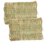BESPORTBLE 2pcs Large Straw Woven Chicken Nest Box Pads Jute Coop Mats for Clean Egg Laying Comfortable Cushioning for Hens in Garden and Outdoor Chicken Cages