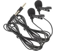 BESPORTBLE 2pcs Lavalier Microphone Clip Mic for Computer Phone and Camera Recording for Live Broadcasts Vlogs and Gaming Sturdy Design and Ergonomic Comfort