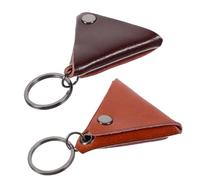 BESPORTBLE 2pcs Leather Guitar Pick Storage Pouches Durable Plectrum Holder Bags with Creative Guitar Design Lightweight Compact Accessories