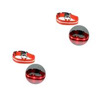 BESPORTBLE 2pcs Led Pet Dog Collar Night Rechargeable Glow Dark Circular Pendant for Dogs Colors Multiple Flash Modes