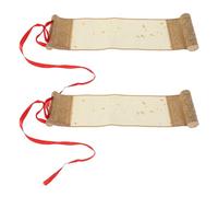 BESPORTBLE 2pcs Lightweight Brocade Calligraphy Scroll Paper with Flower Print, Versatile Usage for Beginners and Advanced Calligraphers, for School and On-the-go Practice in Chinese Painting