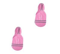 BESPORTBLE 2pcs Lightweight Pet Dog Raincoat Fashion Rain Slicker Hood Rainproof for Pups Small to -large Sizes