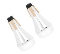 BESPORTBLE 2pcs Lightweight Plastic Trumpet Mutes for Practice Noise Reduction Silencers for Quiet Training Abs Build Easy to Install Suitable for Beginners and Experienced Players