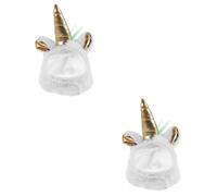 BESPORTBLE 2pcs Lizard Hat Reptile Unicorn Hat Reptile Cosplay Hat Adjustable Reptile Hat Chinchilla Accessories Pet Hat Reptile Accessories Lizard Costume Hat Festival Party Hat White Plush