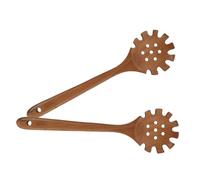 BESPORTBLE 2pcs Long Handled Wooden Pasta Spoon Pasta Ladle Utensil Cooking Utensils Noodle Scoop Noodle Cooking Spoon Strainer Kitchen Tools Chocolate