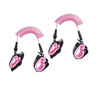 BESPORTBLE 2PCS Lost Wristband Pink Traction Strap with Lock Rotating Head Safe Walking Safety Bracelet for Crowded Places