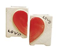 BESPORTBLE 2pcs Love Heart Ceramic Planter Storage Holder for Office Table Decor Compact and Flowerpot for Small Plants and Adornment
