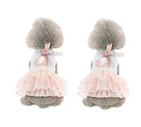 BESPORTBLE 2pcs Lovely Pet Lace Tutu Skirt for Dogs and Puppies Adorable One-piece Dress for Parties Cosplay and Outdoor Activities