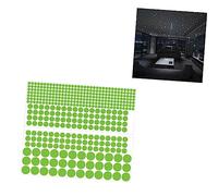 BESPORTBLE 2pcs Luminous Round Dot Wall Stickers Glow Dark Fluorescent PVC Decals for Bedroom Ceiling Home Decor Easy Peel and Stick Night Light Points