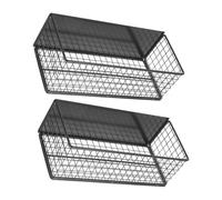 BESPORTBLE 2pcs Magnetic Fridge Organizer Rack Storage Bins for Beverage Cans Side Wall Mount for Refrigerators Washing Machines Space Saving Kitchen Black Large