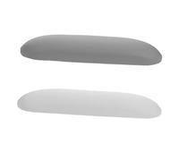 BESPORTBLE 2pcs Manicure Hand Rest Cushion Non-slip Nail Art Hand Pillow with Stable Support Portable Lightweight Armrest for Salon and Home White Gray