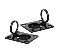 BESPORTBLE 2pcs Matte Black 304 Stainless Steel Square Flush Pull Ring Handles Recessed Boat Deck Hatch Latch Marine Yacht Storage Cabin Lift Accessories
