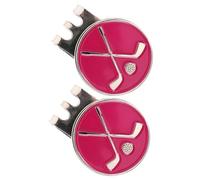 BESPORTBLE 2Pcs Metal Alignment Ball Markers Golf Hat Clips Detachable Cap Portable Golfing Accessories Golf Ball Markers Tool