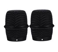 BESPORTBLE 2pcs Metal Microphone Grill Heads Replacement for Bs- Wireless Mic Wear-resistant Ball Head Mesh Covers with Sponge Lightweight Portable Mic Grille for Vocal Wireless Microphones