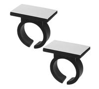 BESPORTBLE 2pcs Microphone Flag Clip with Adhesive Backing for Interviews and Public Speaking Lightweight and Portable Mic Branding Flag Holder for Fieldwork and Travel