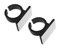 BESPORTBLE 2pcs Microphone Identification Flag Clips Portable Mic Stand Clamp Durable Adhesive Mic Hanger for Interviews Lightweight Adaptable for Various Settings