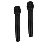 BESPORTBLE 2pcs Microphone Prop Realistic Fake Mic for Role Play Stage Practice Safe Simulation for Speech Training Party Cosplay Accessories