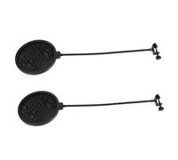 BESPORTBLE 2Pcs Microphone Windscreen Shield with Clip Handheld Pop Filter Cover for Various Microphone Types Durable and Easy to Install for Recording and Singing