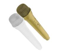 BESPORTBLE 2pcs Microphones Retro Style Plastic Pretend Mic Lightweight Portable for Karaoke Birthday Parties Cosplay Music Stage Props Party Favors