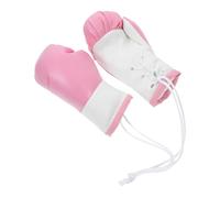 BESPORTBLE 2pcs Mini Boxing Gloves Keychain Pendant with Laces for Car Mirror Hanging Pink Miniature Punching Gloves Ornament for Boxing Party Decor Sports Memorabilia Gift