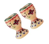 BESPORTBLE 2Pcs Mini Ceramic Wine Cups Yellow Easter Dollhouse Goblets Miniature Egg Cups House Decoration Photo Props