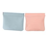 BESPORTBLE 2pcs Mini Cosmetic Bags Pu Leather Coin Pouch for Purse with Reliable Zipper, Well Made Small Makeup Organisers for Travel or School, for Lipstick and Little Things