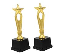 BESPORTBLE 2pcs Mini Gold Star Trophy Awards for Portable Competition Trophies for School Sports Dance Singing Cheerleading Motivational Rewards and Participation Souvenirs