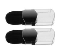 BESPORTBLE 2pcs Mini Retractable Powder Makeup Brushes Portable Acrylic Foundation Brushes with Fiber Wool Soft Bristles Gentle Powder Distribution Travel Cosmetic Tools