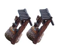 BESPORTBLE 2pcs Mini Water Well Simulation Micro Landscape Ornaments for Fairy Garden Decor 6.5x4x8cm Resin Desktop Decoration for Home and Mini Garden