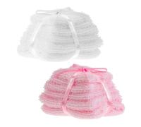 BESPORTBLE 2pcs Miniature Dollhouse Towels for Bathroom Decor Realistic Bath Towels in White and Pink Flexible Dollhouse Accessories Enhancing Contemporary and Traditional Scenes