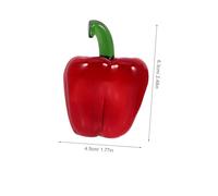 BESPORTBLE 2Pcs Miniature Glass Chili Figurine Decorative Artificial Bell Pepper Ornament for Home and Office Unique Tabletop Centerpiece for Veggie Lovers