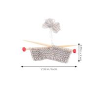 BESPORTBLE 2Pcs Miniature Knit Sweater Dollhouse Accessory Gray Decorative Mini Models for Doll House Décor and Craft Scene Display