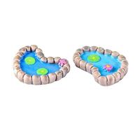 BESPORTBLE 2PCS Miniature Sand Table Models Decorative Micro Adornments Compact Lifelike Water Feature Ornaments for Desktop Garden Craft
