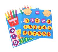 BESPORTBLE 2pcs Montessori Math Felt Board Educational Nonwoven Fabric Preschool Counting Manipulatives for Addition Subtraction Learning Portable Sensory Activity for Early Numeracy