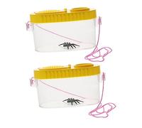 BESPORTBLE 2pcs Multi Function Critter Boxes for Insect Observation Portable Household Containers for Nature Exploration High Transparency for Easy Viewing of Bugs Caterpillars and More