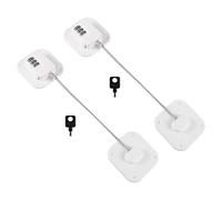 BESPORTBLE 2pcs Multifunctional Fridge Lock White Refrigerator Password Lock for Cabinets Easy Reset Combination to Prevent Access and Protect Household Safety