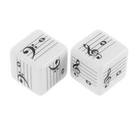 BESPORTBLE 2pcs Music Notes Dice Game: Music Theory Dice Game For Beginners - Plastic Musical Note Learning Toy For Early Childhood Education - Learn Musical Symbols Rhythm