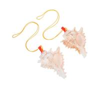 BESPORTBLE 2pcs Natural Conch Shell Whistle Horn Unique Decor for Ocean Themed Parties Playable Instrument for Relaxing Sounds Stylish Home Decoration and