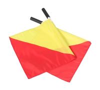 BESPORTBLE 2pcs Navy Commanding Signal Flags Red Yellow PVC Poles for Military Training Performance Racing Safety Communication