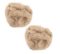 BESPORTBLE 2pcs Nest Building Materials Parakeet Nesting Material Nest Materials for Birds Bird Nests Bedding Material Canary Nesting Supplies Bedding Pads for Birds Light Brown Silk