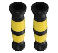 BESPORTBLE 2pcs Non-slip Dumbbell Handle Grips with Quick Installation and Removal, Pvc Material Weight Lifting Grips for Gym Exercise Training, Reduce Hand Fatigue, Black and Yellow Covers