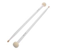 BESPORTBLE 2pcs Non Slip Percussion Sticks Hard Maple Drum Mallets with Soft Felt Heads for Marching Bass Drums for Rock Band Rhythm and Snare Use