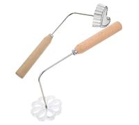 BESPORTBLE 2Pcs Non Stick Frying Molds for Deep Fried Snacks Rust Resistant Dough Moulds with Smooth Edges for Carrot Cakes Shrimp Cakes Pancakes Cooking at Home