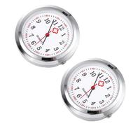BESPORTBLE 2pcs Nurse Table Pendant Night Light Carabiner Pocket Watch Quartz Watch Dial Vintage Brooches for Women Vet Clip on Watch Reel Mini Gold Mirror Material: Ordinary Glass Mirror