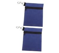 BESPORTBLE 2pcs Nylon Golf Utility Storage Bag with Strong Zipper and Rotating Lobster Claw Clip Lightweight Golf Tee Pouch Portable Holder for Tees Balls Brushes and Divot Tools