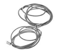 BESPORTBLE 2pcs Outdoor Basketball Net Replacement Cord Vinyl Coated Steel Wire Rope with Aluminum Buckle for Standard Hoops Quick Threading Weather Resistant