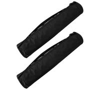 BESPORTBLE 2pcs Oxford Cloth Yoga Mat Carrier with Thickened Rubber Mat, Adjustable Shoulder Strap Yoga Tote Bag for Outdoor Fitness, Pilates, and Workout Storage in Black
