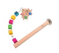 BESPORTBLE 2pcs Parrot Perch Stand Wooden Chew Toy Molar Supply for Birds Promotes Leg Exercise Creates Fun Playground for Parrots Lovebirds Cockatiels More